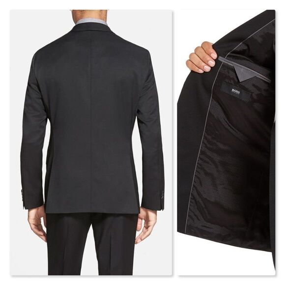 BOSS Johnstons/Lenon Classic Fit Wool Suit Jacket - Picture 2 of 8